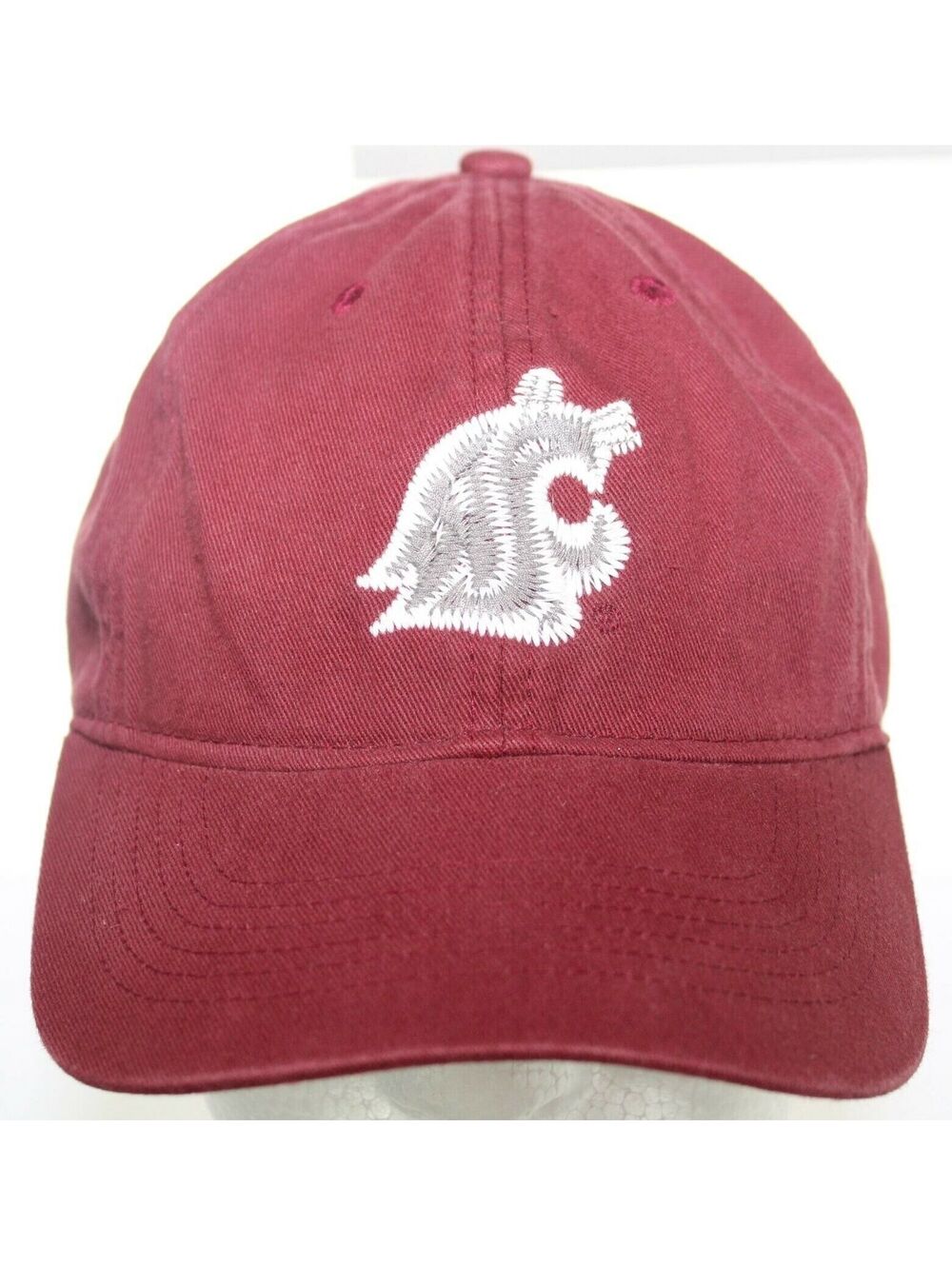 Washington State Cougars Youth Baseball Hat Legacy Maroon Buckle Strapback Cap